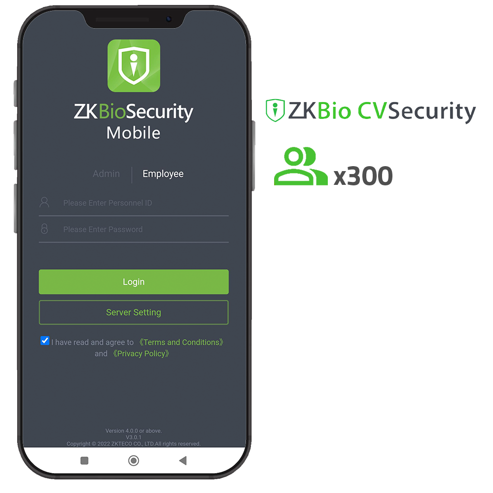 Licença da aplicação CVSecurity da ZKBio