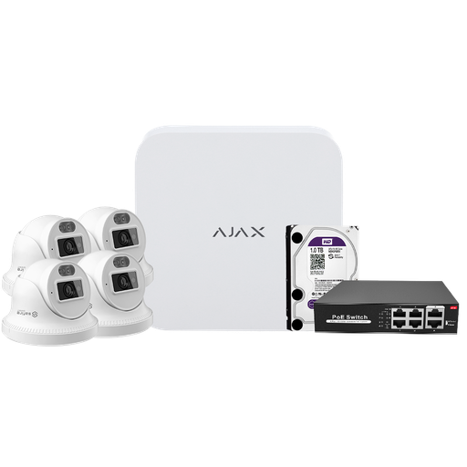 [AJ-NVRKIT108T-4] Kit de videovigilância Ajax